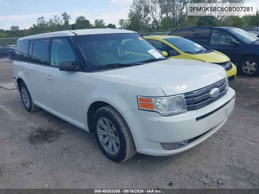 2012 Ford Flex Se VIN: 2FMGK5BC6CBD07281 Lot: 40353358