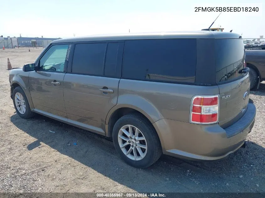 2FMGK5B85EBD18240 2014 Ford Flex Se