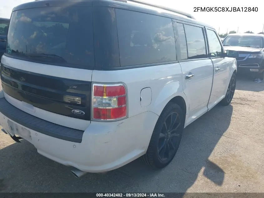 2018 Ford Flex Sel VIN: 2FMGK5C8XJBA12840 Lot: 40342482