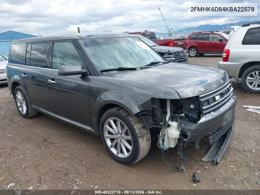 2019 Ford Flex Limited VIN: 2FMHK6D84KBA22578 Lot: 40322710