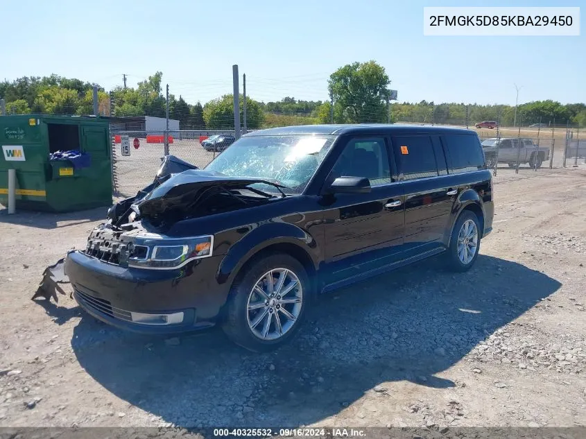 2019 Ford Flex Limited VIN: 2FMGK5D85KBA29450 Lot: 40325532