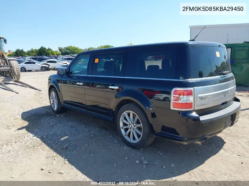 2019 Ford Flex Limited VIN: 2FMGK5D85KBA29450 Lot: 40325532