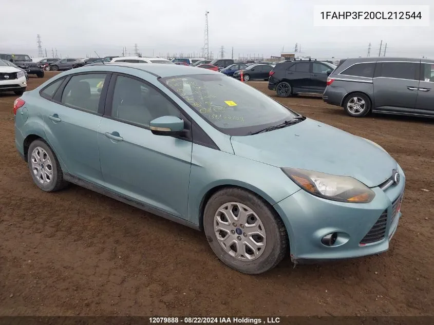 2012 Ford Focus Se VIN: 1FAHP3F20CL212544 Lot: 12079888