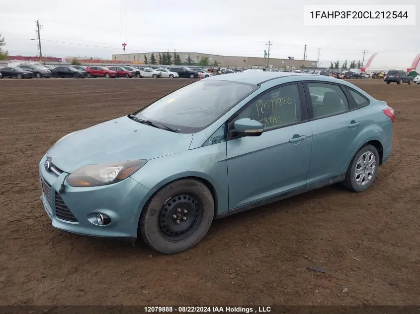 2012 Ford Focus Se VIN: 1FAHP3F20CL212544 Lot: 12079888