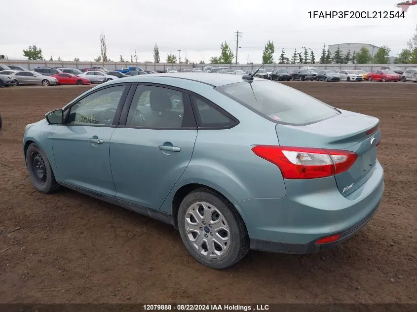 2012 Ford Focus Se VIN: 1FAHP3F20CL212544 Lot: 12079888