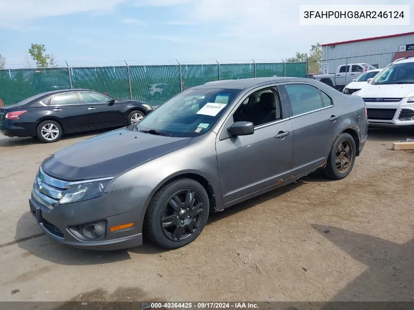 3FAHP0HG8AR246124 2010 Ford Fusion Se