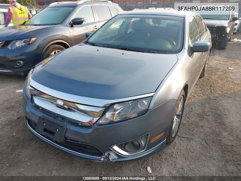 3FAHP0JA8BR117209 2011 Ford Fusion Sel