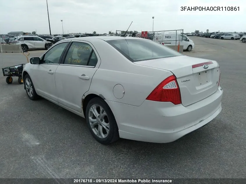 3FAHP0HA0CR110861 2012 Ford Fusion Se