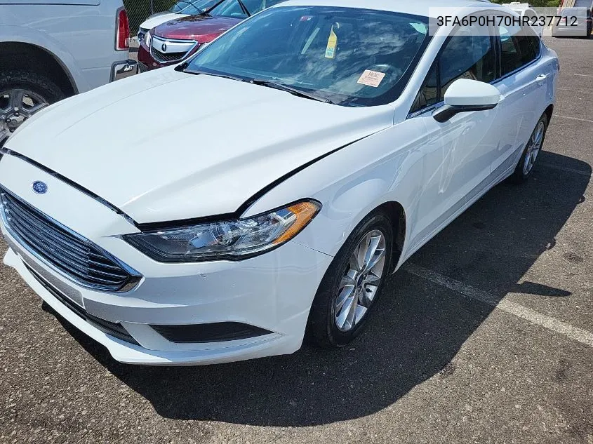 2017 Ford Fusion Se VIN: 3FA6P0H70HR237712 Lot: 40363930