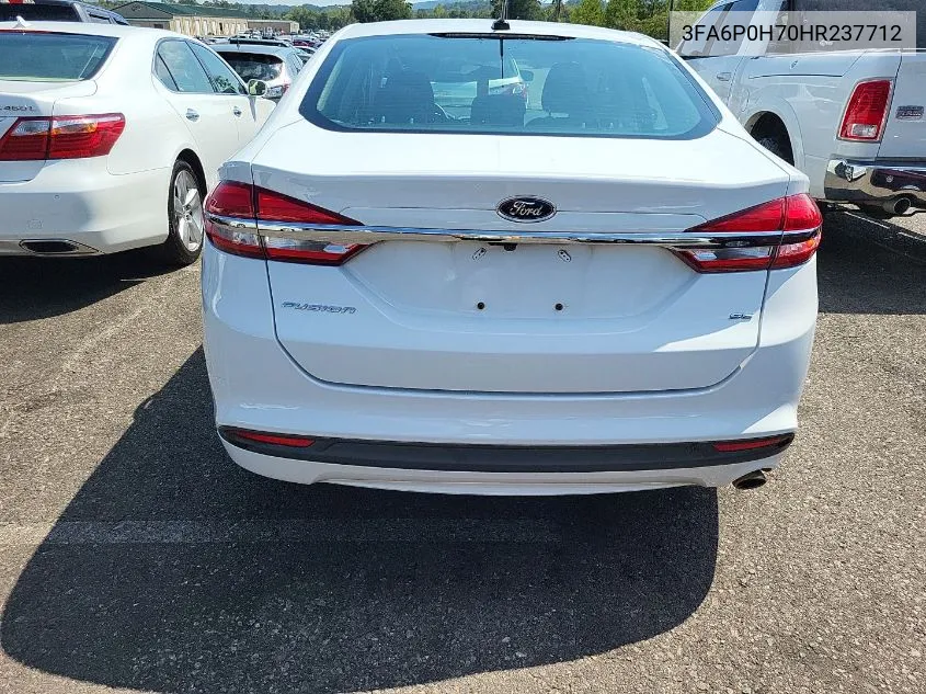 2017 Ford Fusion Se VIN: 3FA6P0H70HR237712 Lot: 40363930