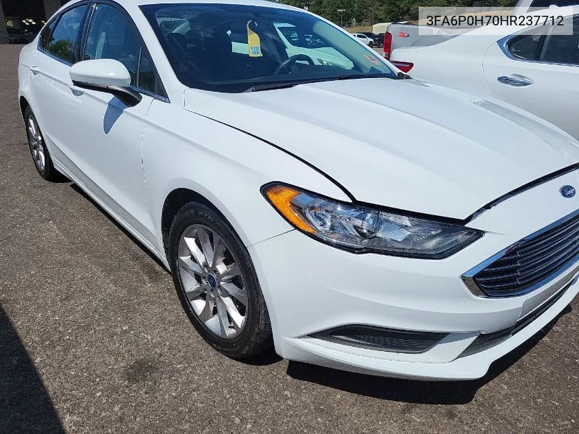 2017 Ford Fusion Se VIN: 3FA6P0H70HR237712 Lot: 40363930