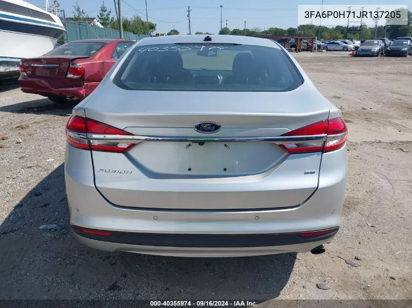 3FA6P0H71JR137205 2018 Ford Fusion Se