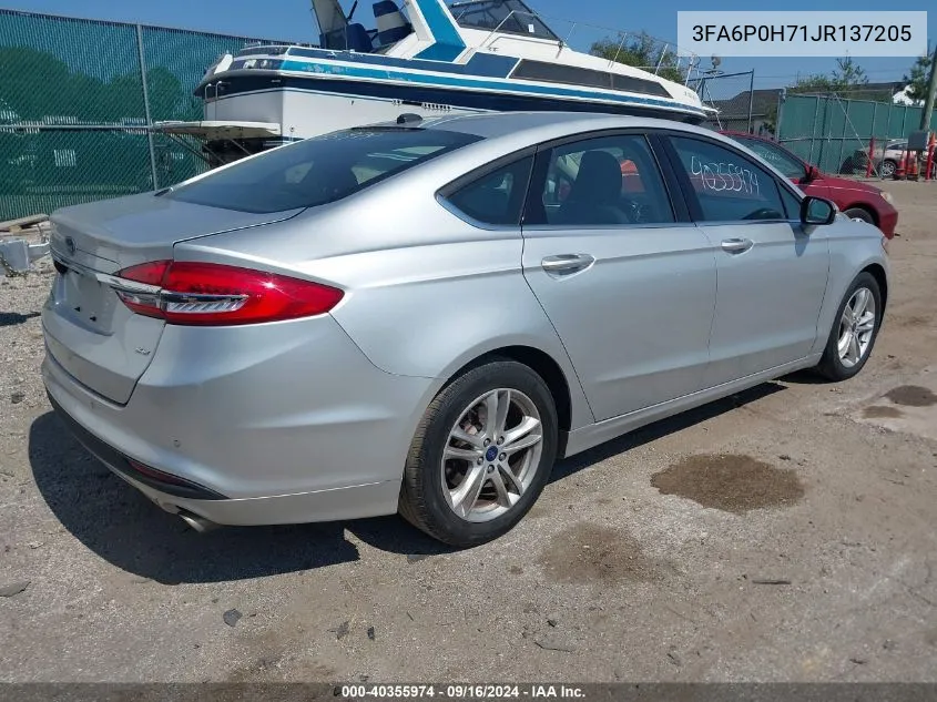 2018 Ford Fusion Se VIN: 3FA6P0H71JR137205 Lot: 40355974