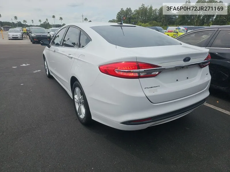 2018 Ford Fusion Se VIN: 3FA6P0H72JR271169 Lot: 40363535