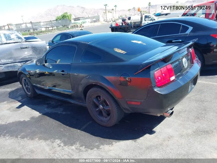 2005 Ford Mustang V6 Deluxe/V6 Premium VIN: 1ZVFT80N555179249 Lot: 40377800