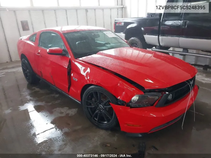 2012 Ford Mustang Gt Premium VIN: 1ZVBP8CF5C5248395 Lot: 40373146