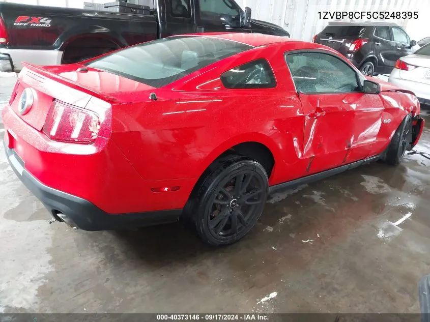 2012 Ford Mustang Gt Premium VIN: 1ZVBP8CF5C5248395 Lot: 40373146