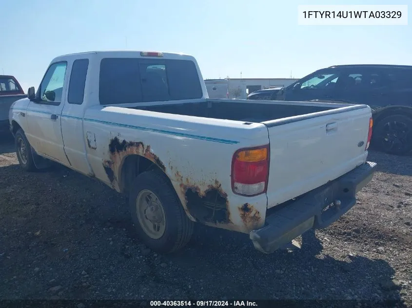 1998 Ford Ranger Splash/Xl/Xlt VIN: 1FTYR14U1WTA03329 Lot: 40363514