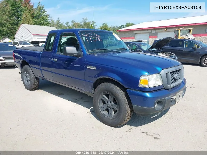 2008 Ford Ranger Fx4 Off-Road/Sport/Xl/Xlt VIN: 1FTYR15EX8PA08158 Lot: 40361138