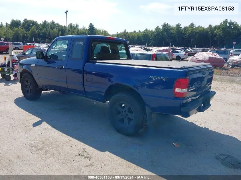 2008 Ford Ranger Fx4 Off-Road/Sport/Xl/Xlt VIN: 1FTYR15EX8PA08158 Lot: 40361138