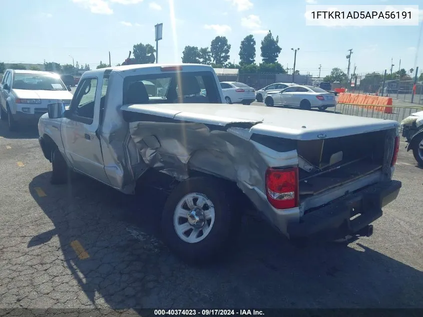 2010 Ford Ranger Xl/Xlt VIN: 1FTKR1AD5APA56191 Lot: 40374023