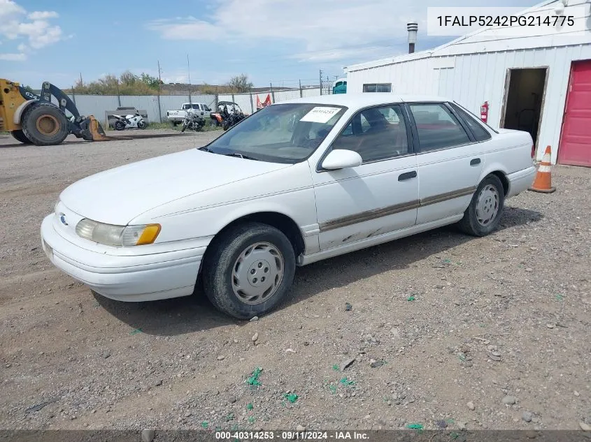 1993 Ford Taurus Gl VIN: 1FALP5242PG214775 Lot: 40314253