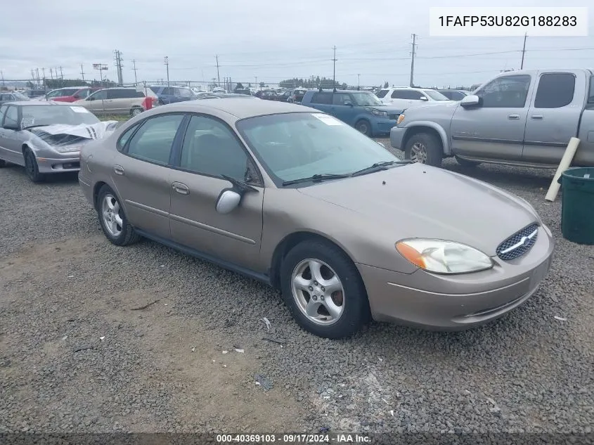 2002 Ford Taurus Se VIN: 1FAFP53U82G188283 Lot: 40369103