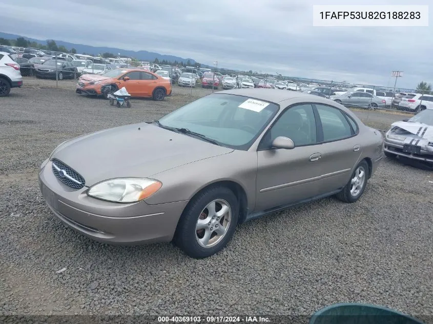 2002 Ford Taurus Se VIN: 1FAFP53U82G188283 Lot: 40369103