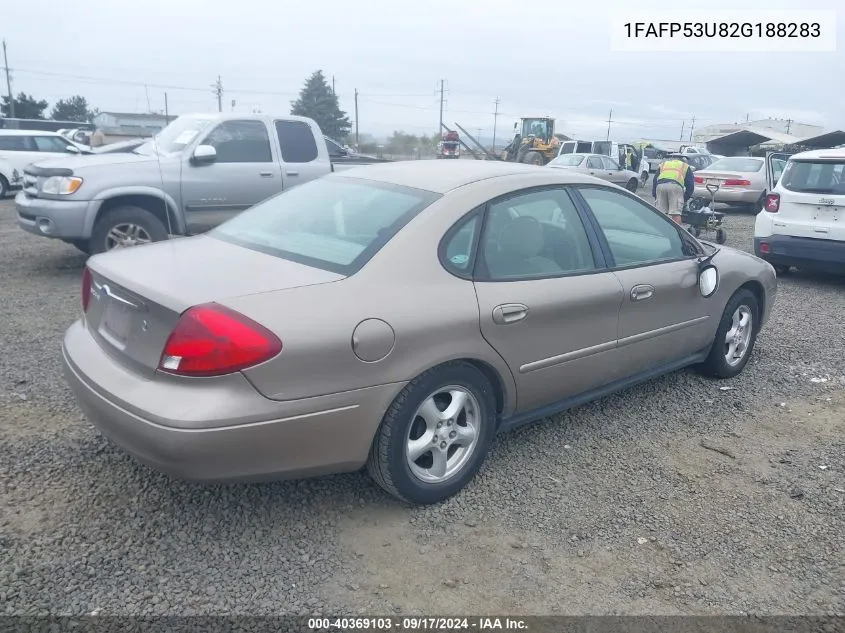 2002 Ford Taurus Se VIN: 1FAFP53U82G188283 Lot: 40369103