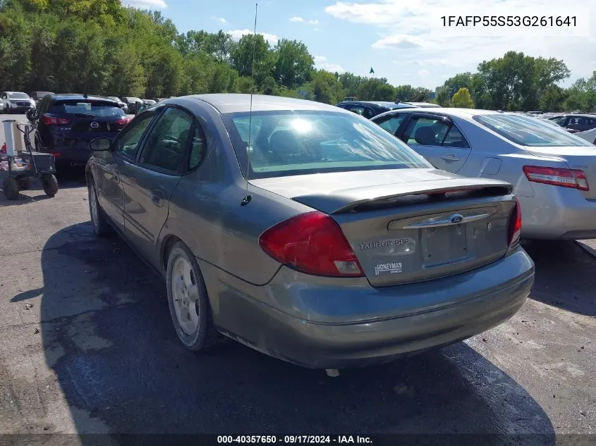 2003 Ford Taurus Ses VIN: 1FAFP55S53G261641 Lot: 40357650