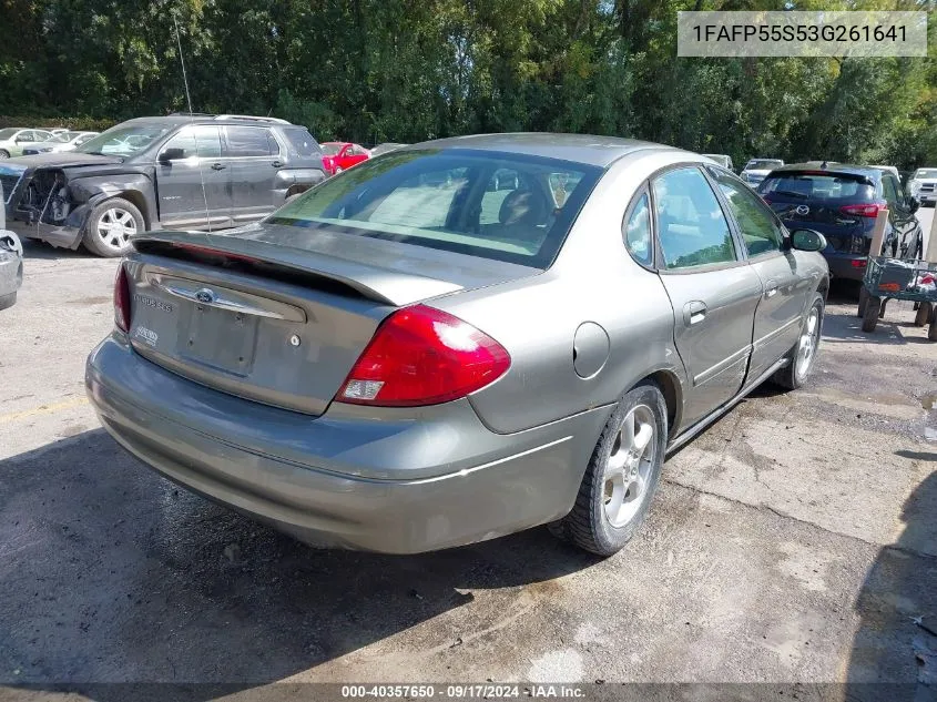 2003 Ford Taurus Ses VIN: 1FAFP55S53G261641 Lot: 40357650