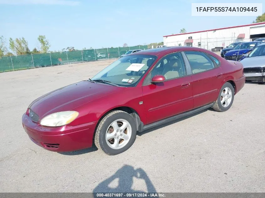 2004 Ford Taurus Ses VIN: 1FAFP55S74A109445 Lot: 40371697