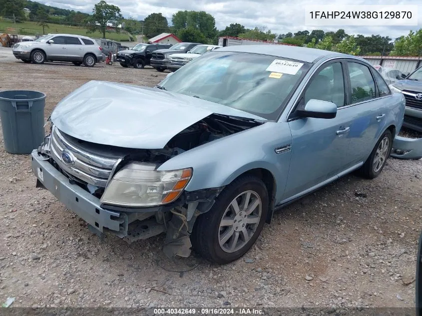 2008 Ford Taurus Sel VIN: 1FAHP24W38G129870 Lot: 40342649