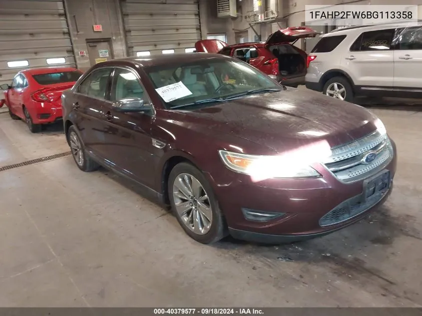 2011 Ford Taurus Limited VIN: 1FAHP2FW6BG113358 Lot: 40379577