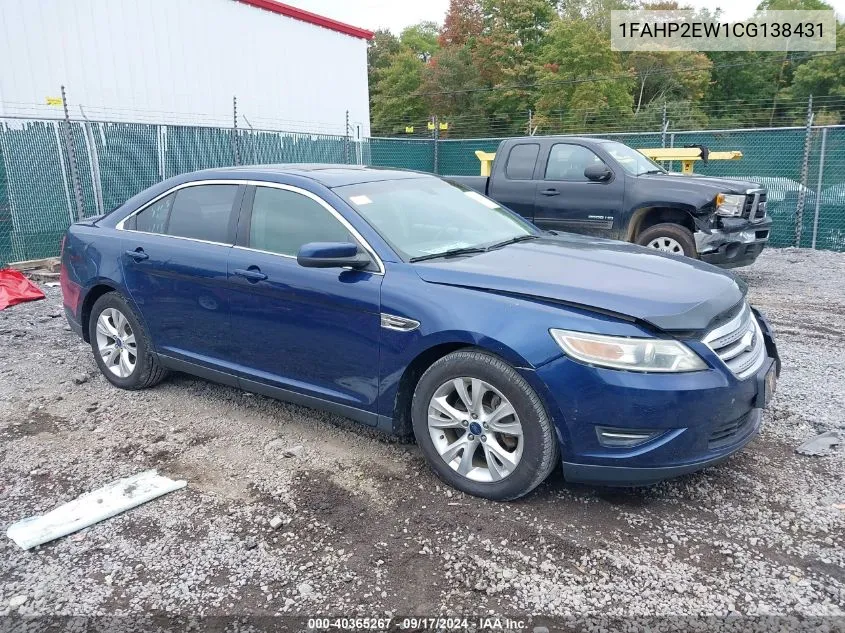 2012 Ford Taurus Sel VIN: 1FAHP2EW1CG138431 Lot: 40365267