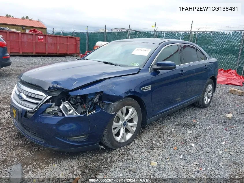 2012 Ford Taurus Sel VIN: 1FAHP2EW1CG138431 Lot: 40365267