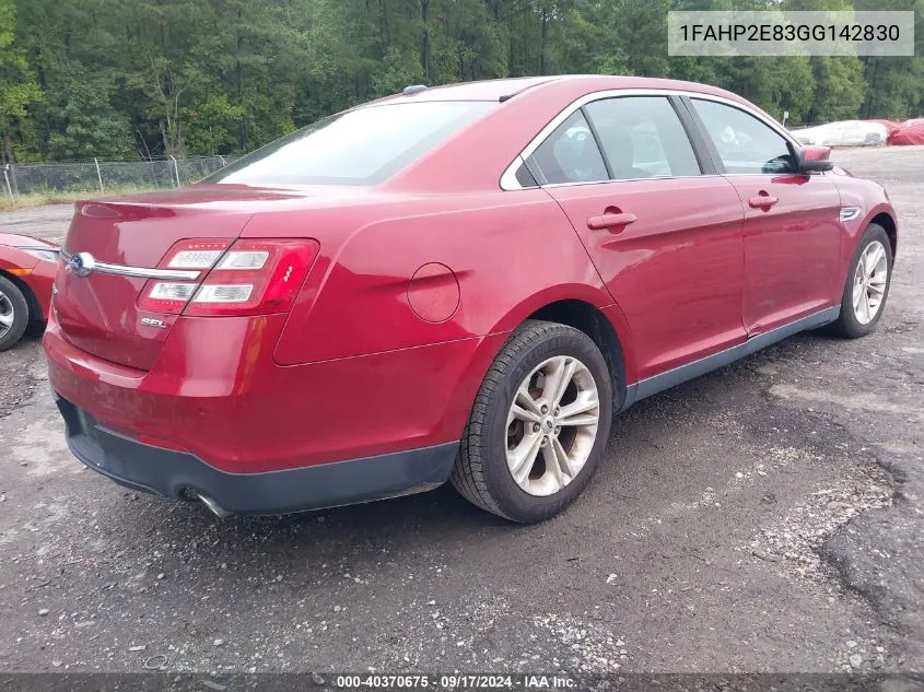 1FAHP2E83GG142830 2016 Ford Taurus Sel