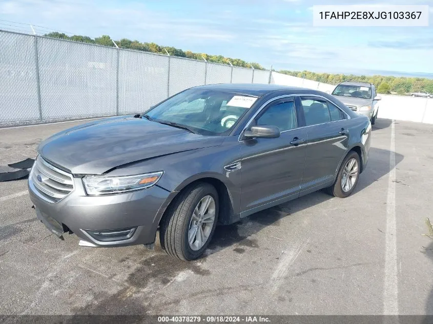 1FAHP2E8XJG103367 2018 Ford Taurus Sel