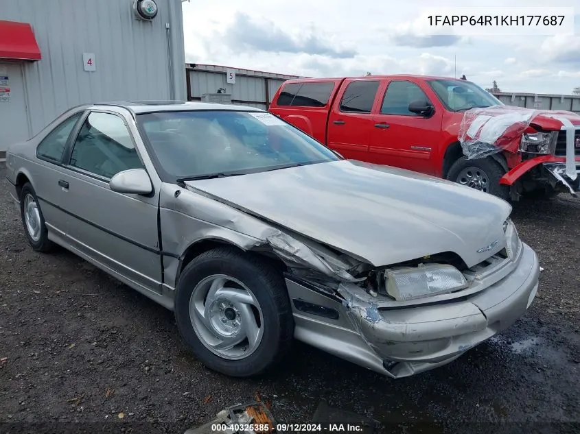 1989 Ford Thunderbird Super Coupe VIN: 1FAPP64R1KH177687 Lot: 40325385