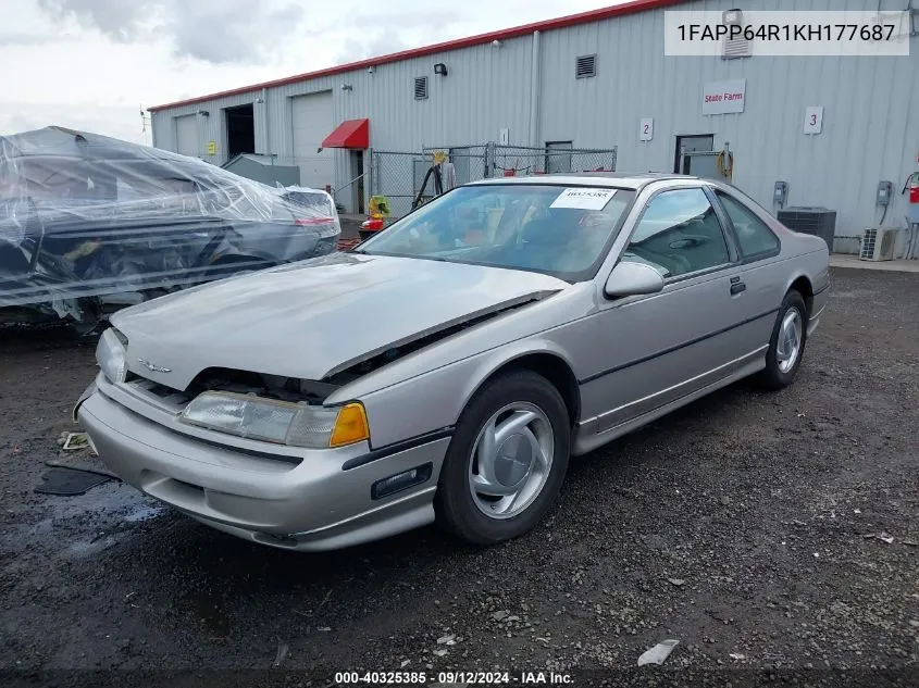 1989 Ford Thunderbird Super Coupe VIN: 1FAPP64R1KH177687 Lot: 40325385