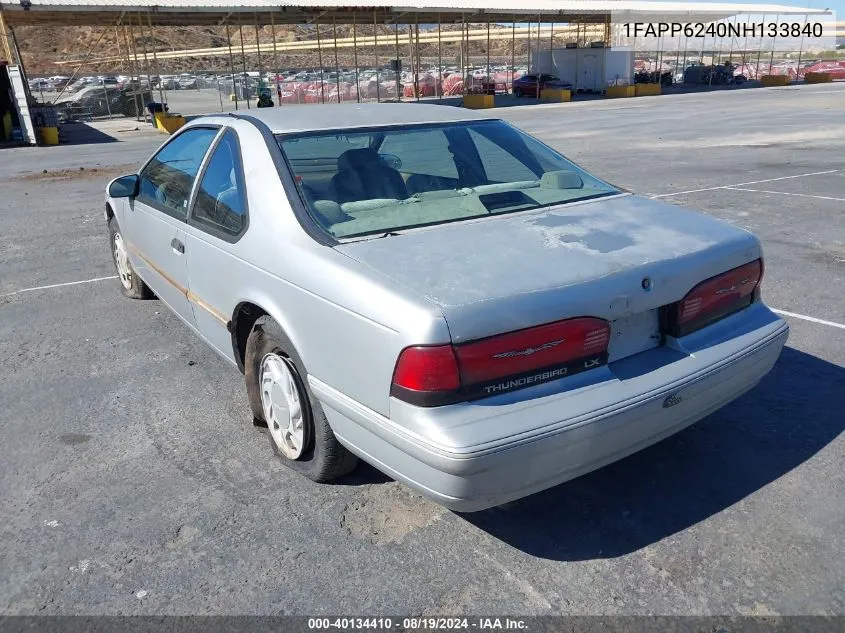 1992 Ford Thunderbird Lx VIN: 1FAPP6240NH133840 Lot: 40134410