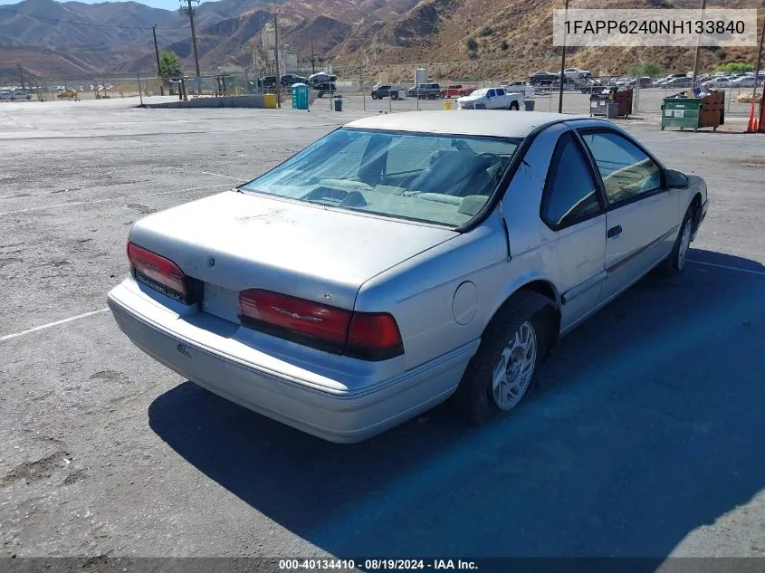 1992 Ford Thunderbird Lx VIN: 1FAPP6240NH133840 Lot: 40134410