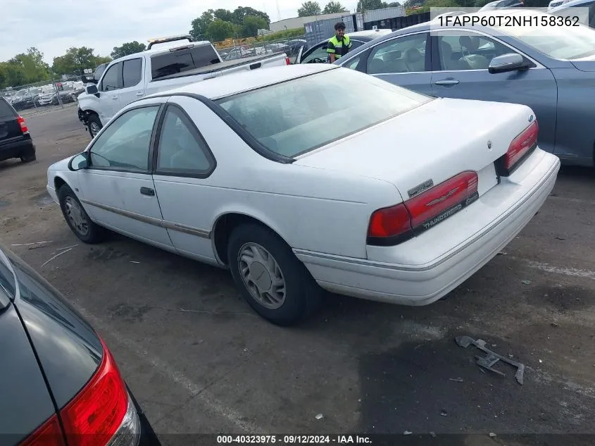 1992 Ford Thunderbird VIN: 1FAPP60T2NH158362 Lot: 40323975