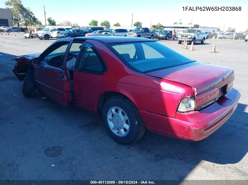 1995 Ford Thunderbird Lx VIN: 1FALP62W6SH203868 Lot: 40112089