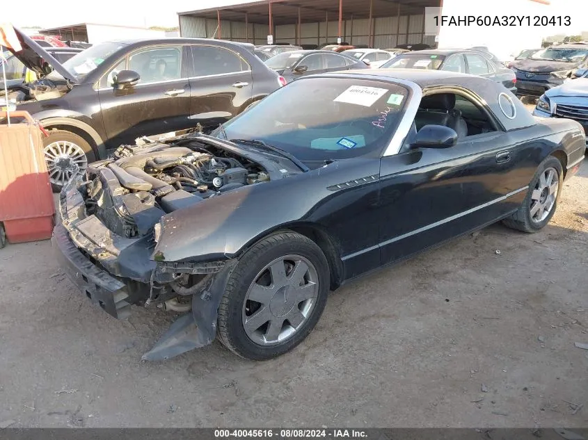 2002 Ford Thunderbird VIN: 1FAHP60A32Y120413 Lot: 40045616