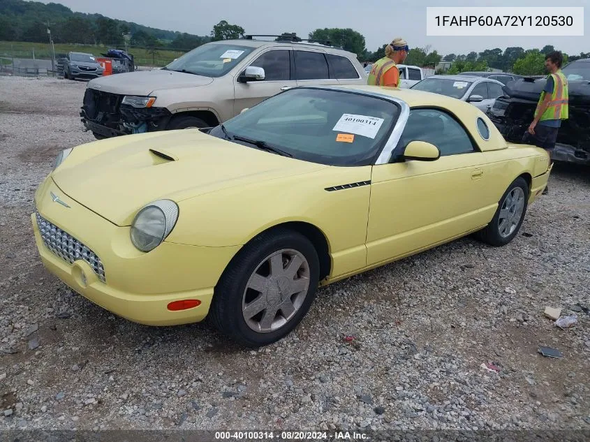 2002 Ford Thunderbird VIN: 1FAHP60A72Y120530 Lot: 40100314