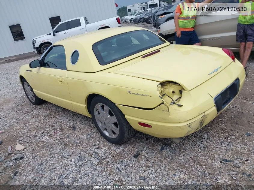 2002 Ford Thunderbird VIN: 1FAHP60A72Y120530 Lot: 40100314