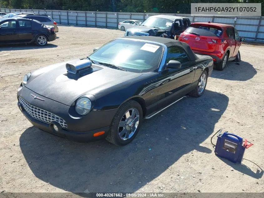 2002 Ford Thunderbird VIN: 1FAHP60A92Y107052 Lot: 40267662