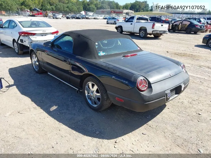 2002 Ford Thunderbird VIN: 1FAHP60A92Y107052 Lot: 40267662