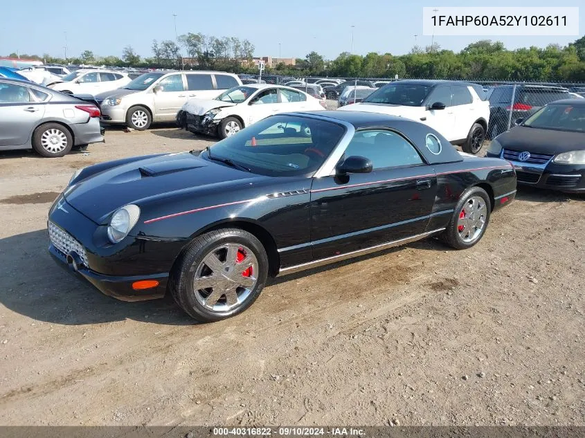 2002 Ford Thunderbird VIN: 1FAHP60A52Y102611 Lot: 40316822